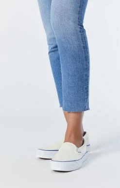 Mavi VIOLA STRAIGHT LEG JEANS IN MID BRUSHED RECYCLED BLUE