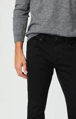 Mavi JAKE SLIM LEG JEANS IN DOUBLE BLACK SUPERMOVE