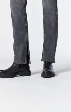 Mavi MARIA SLIT HEM FLARE IN MID SMOKE ORGANIC BLUE