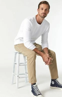 Mavi JEFF SLIM LEG IN BRITISH KHAKI TWILL