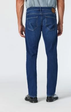 Mavi Denim MARCUS SLIM STRAIGHT LEG IN DARK BLUE SUPERMOVE