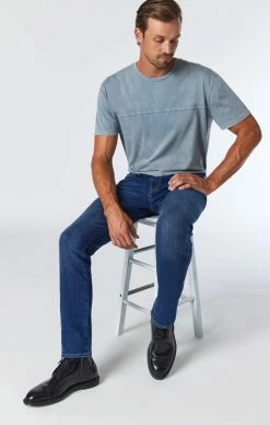 Mavi Denim MARCUS SLIM STRAIGHT LEG IN DARK BLUE SUPERMOVE