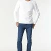 Mavi JAKE SLIM LEG IN DARK TONAL BRUSHED HEMP Denim