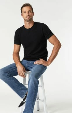 Mavi Denim ZACH STRAIGHT LEG JEANS IN MID USED ORGANIC MOVE