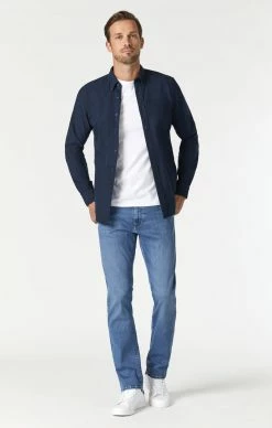 Outlet Mavi Jeans Store 5 Mavi Denim ZACH STRAIGHT LEG IN LIGHT BRUSHED ORGANIC MOVE