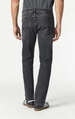 Mavi ZACH STRAIGHT LEG IN DARK SMOKE ORGANIC MOVE Denim
