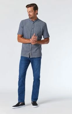 Mavi ZACH STRAIGHT LEG JEANS IN MIDNIGHT WILLIAMSBURG