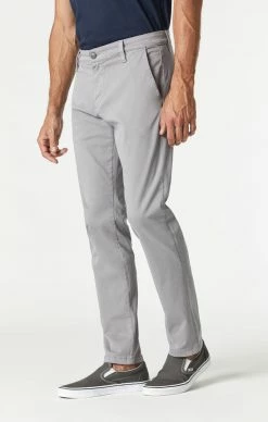 Mavi JOHNNY SLIM CHINO PANTS IN GRAPHITE TWILL