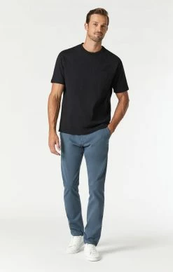 Mavi JOHNNY SLIM CHINO PANTS IN DARK SLATE TWILL