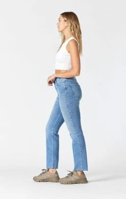 Mavi Denim PARIS STRAIGHT LEG JEANS IN LIGHT FOGGY FLEX BLUE