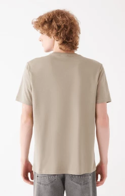 Mavi MEN'S BASIC CREW NECK T-SHIRT IN METAL BEIGE Tops & T-Shirts