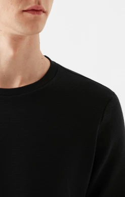 Mavi MEN'S LONG SLEEVE T-SHIRT IN BLACK Tops & T-Shirts