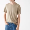 Mavi MEN'S SHORT SLEEVE T-SHIRT IN LIGHT BROWN