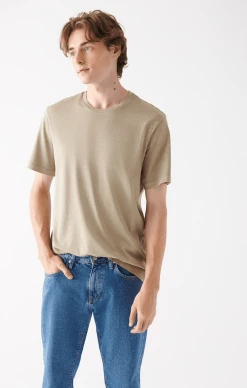 Outlet Mavi Jeans Store 35 Mavi MEN'S SHORT SLEEVE T-SHIRT IN LIGHT BROWN