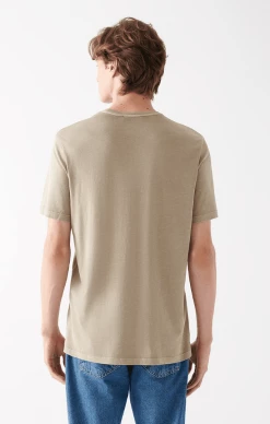 Mavi MEN'S SHORT SLEEVE T-SHIRT IN LIGHT BROWN
