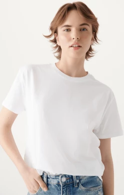 Mavi WOMEN'S SHORT SLEEVE T-SHIRT IN WHITE