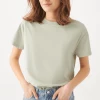 Mavi WOMEN'S BASIC T-SHIRT IN LIGHT GREEN Tops & T-Shirts