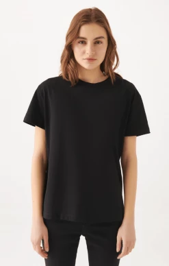 Mavi WOMEN'S SHORT SLEEVE T-SHIRT IN BLACK Tops & T-Shirts