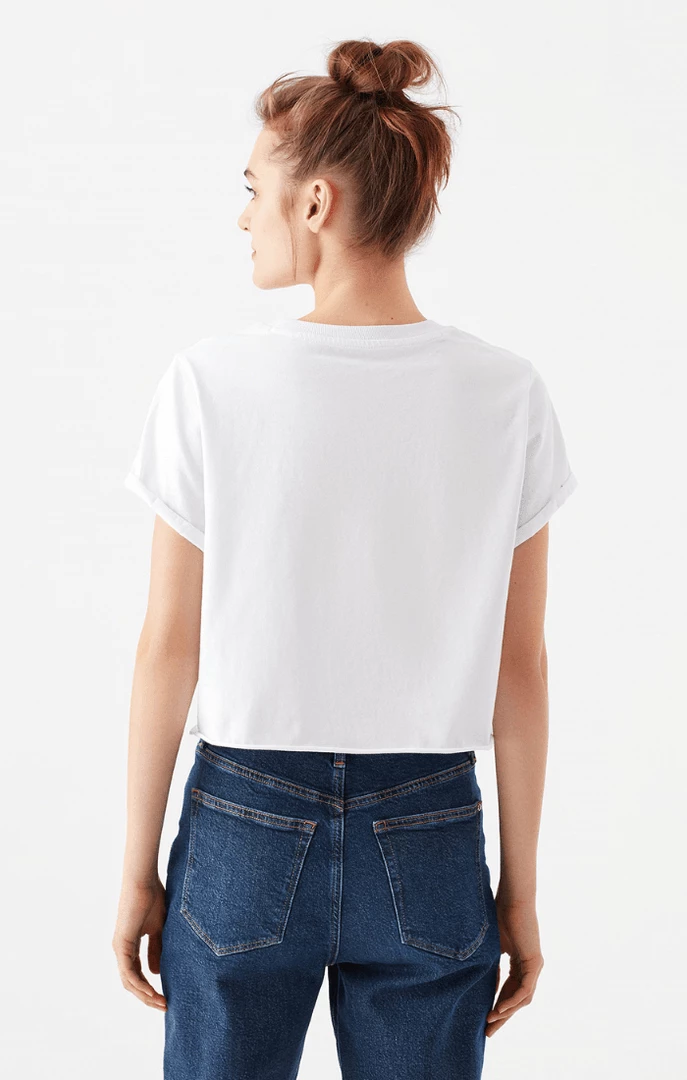 Wholesale ⭐ Mavi Tops & T-Shirts 👩 WOMEN'S BASIC CROP T-SHIRT IN WHITE 😍 2 Mavi Tops & T-Shirts WOMEN'S BASIC CROP T-SHIRT IN WHITE