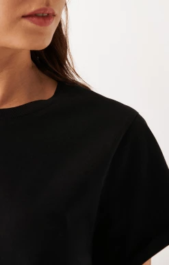 Wholesale 🔥 Mavi SHORT SLEEVE CROP T-SHIRT IN BLACK 🧨 8 Mavi SHORT SLEEVE CROP T-SHIRT IN BLACK