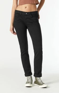 Mavi Denim EMMA SLIM BOYFRIEND IN STAY BLACK SUPERSOFT