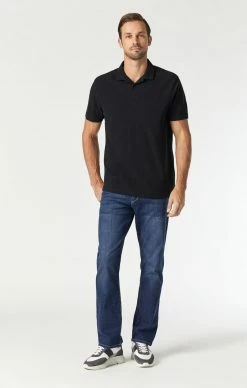 Mavi MATT RELAXED STRAIGHT LEG IN MID INDIGO COOPER Denim