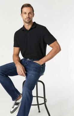 Mavi MATT RELAXED STRAIGHT LEG IN MID INDIGO COOPER Denim