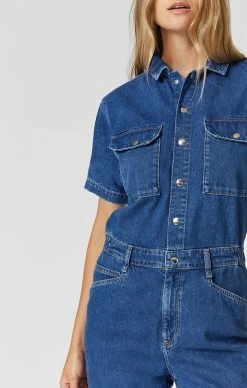Mavi DORIA DENIM JUMPSUIT IN MID BLUE DENIM