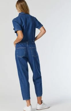Mavi DORIA DENIM JUMPSUIT IN MID BLUE DENIM