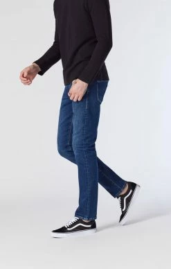 Mavi JAKE SLIM LEG IN DARK BRUSHED ATHLETIC