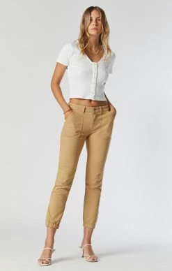 Mavi IVY SLIM CARGO PANTS IN OLIVE GRAY TWILL