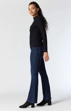 Mavi Denim SYDNEY FLARE IN DEEP BRUSHED FEATHER BLUE