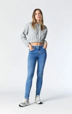Mavi ALISSA SKINNY JEANS IN LIGHT BRUSHED INDIGO SHAPE Denim