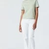 Mavi VICTORIA WIDE LEG JEANS IN WHITE STRETCH Denim