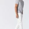 Mavi Denim MARCUS SLIM STRAIGHT LEG JEANS IN EGRET SUPERMOVE