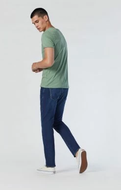 Mavi Denim MARCUS SLIM STRAIGHT LEG JEANS IN DEEP BRUSHED SELVEDGE