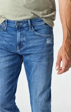 Mavi JAKE STRAIGHT LEG JEANS IN MID USED ORGANIC MOVE