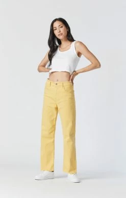 Mavi BARCELONA WIDE LEG JEANS IN MISTED YELLOW LA VINTAGE