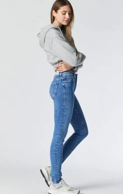 Mavi ALISSA SKINNY JEANS IN LIGHT BRUSHED INDIGO SHAPE Denim
