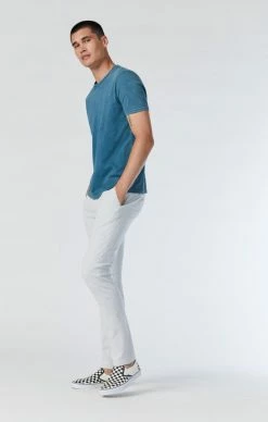 Mavi JOHNNY SLIM CHINO PANTS IN BEIGE SUMMER STRIPE