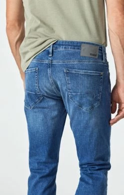 Mavi JAKE STRAIGHT LEG JEANS IN MID USED ORGANIC MOVE