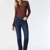 Mavi Denim KENDRA STRAIGHT LEG IN DEEP BRUSHED FEATHER BLUE