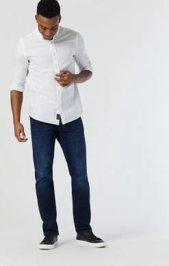 Mavi ZACH STRAIGHT LEG IN DARK BRUSHED ATHLETIC