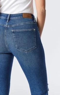 New 🧨 Mavi VIOLA STRAIGHT LEG IN DARK USED RIPPED FLEX BLUE Denim ❤️ 13 Mavi VIOLA STRAIGHT LEG IN DARK USED RIPPED FLEX BLUE Denim