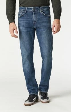 Mavi Denim ZACH STRAIGHT LEG JEANS IN DARK VINTAGE ORGANIC MOVE