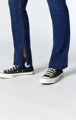 Mavi MARIA SLIT HEM FLARE IN DEEP BRUSHED ORGANIC BLUE