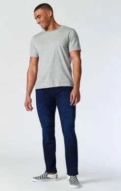 Mavi MARCUS SLIM STRAIGHT LEG IN DARK BRUSHED ATHLETIC Denim