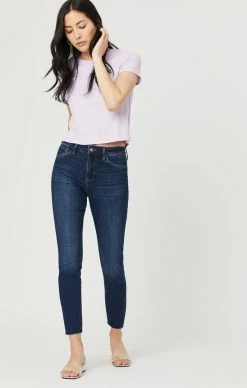Mavi ALISSA ANKLE SUPER SKINNY IN DARK BRUSHED FRINGE SUPERSOFT Denim