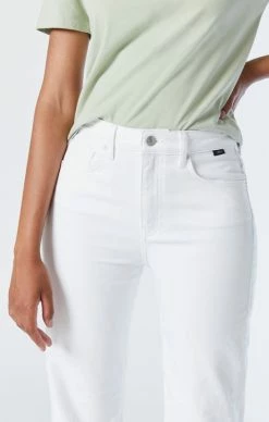Cheap 👏 Mavi VICTORIA WIDE LEG 👖 JEANS IN WHITE STRETCH Denim 🥰 10 Mavi VICTORIA WIDE LEG JEANS IN WHITE STRETCH Denim
