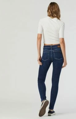 Mavi ALISSA SKINNY IN DARK BRUSHED FEATHER BLUE Denim